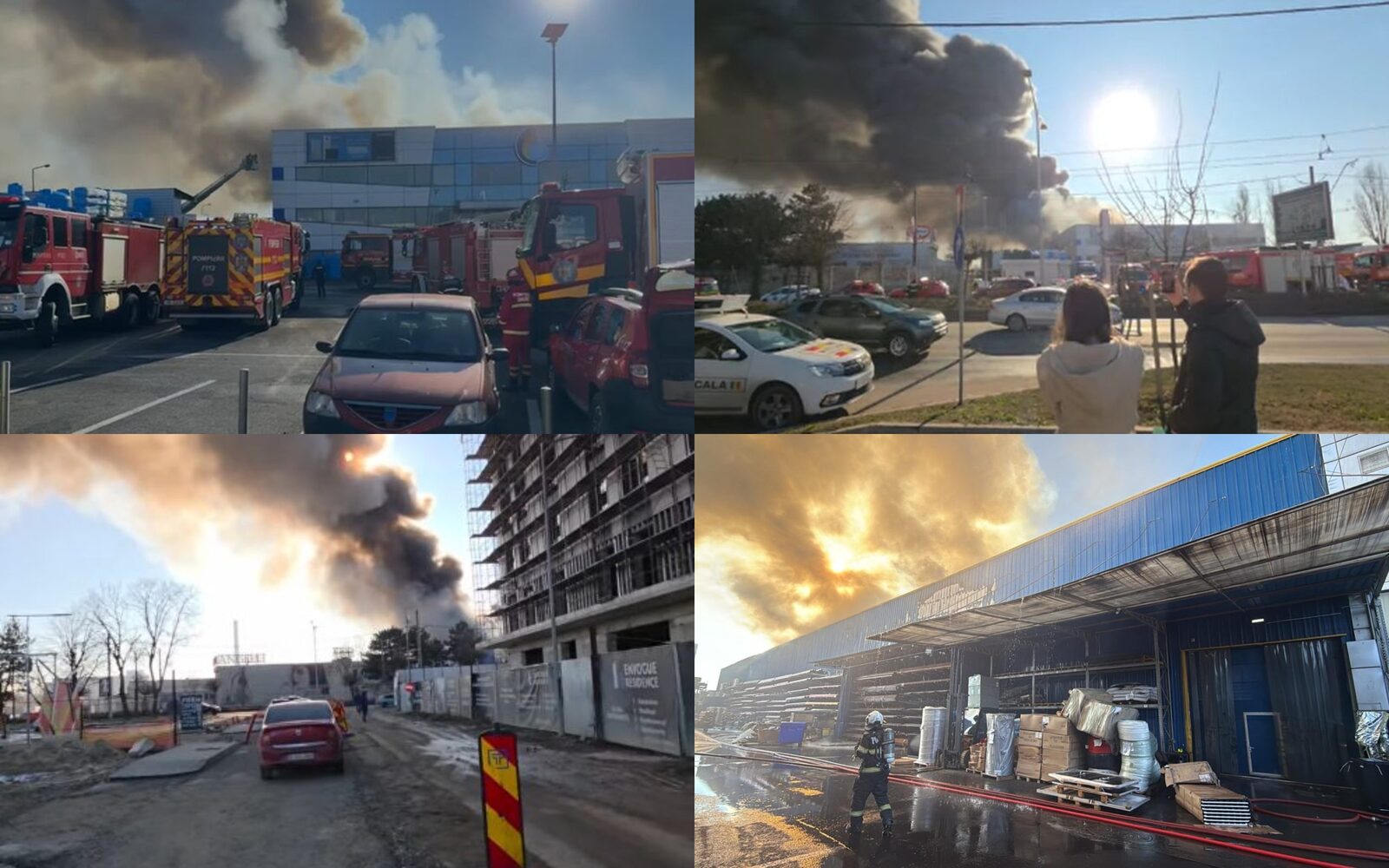 VIDEO: Incendiu de amploare în București, fum dens și avertizări RO-Alert: „Evitați zona” / Pompierii intervin. Arafat: „Fumul este toxic”