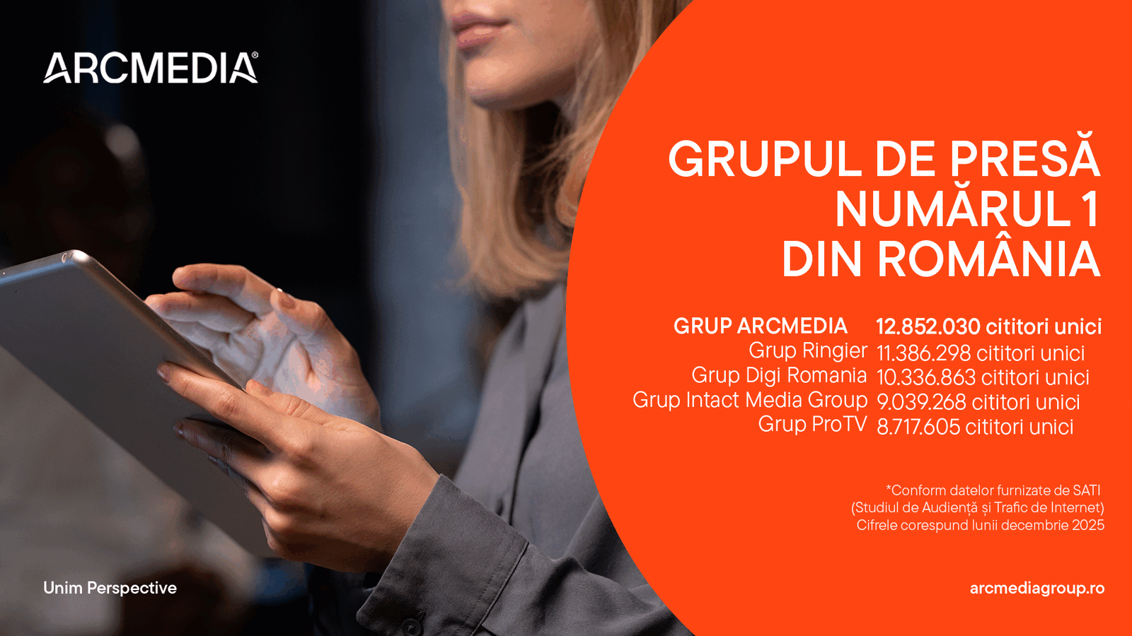 ARCMEDIA, lider național în presă în decembrie