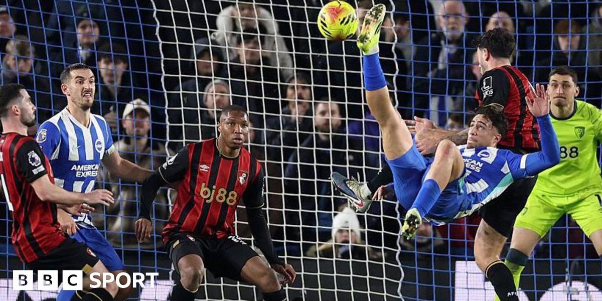 Brighton 1-1 Bournemouth: Kostoulas overhead kick earns point for hosts