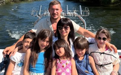 Călin Donca și familia sa