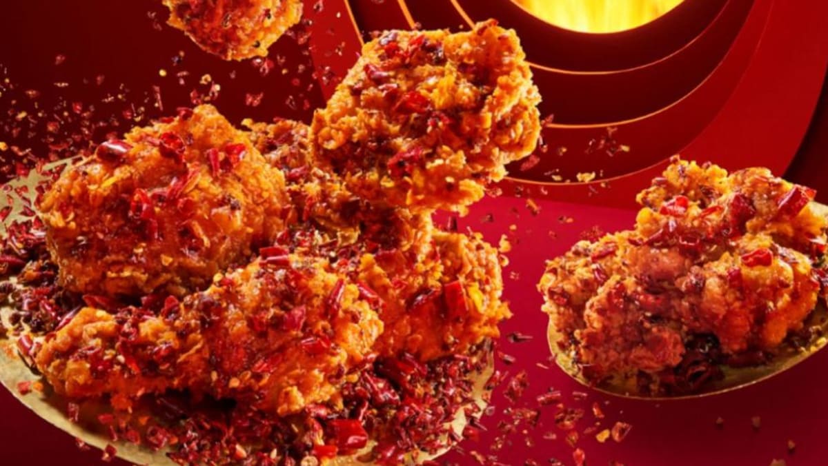 KFC Singapore launching Sichuan mala chicken and fortune cat blind boxes for Chinese New Year
