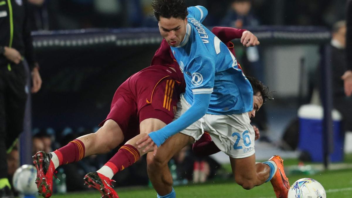 Napoli-Roma 2-2: gol di Spinazzola, doppietta Malen e Alisson Santos