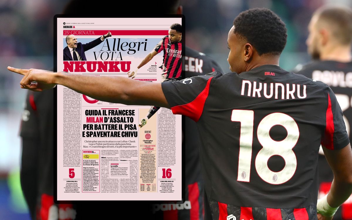 Christopher Nkunku of AC Milan