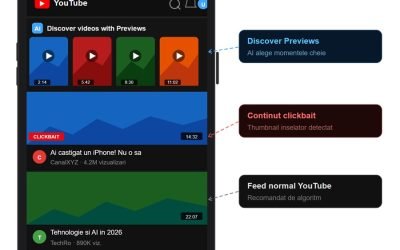 YouTube testează ai pentru a combate clickbait-ul