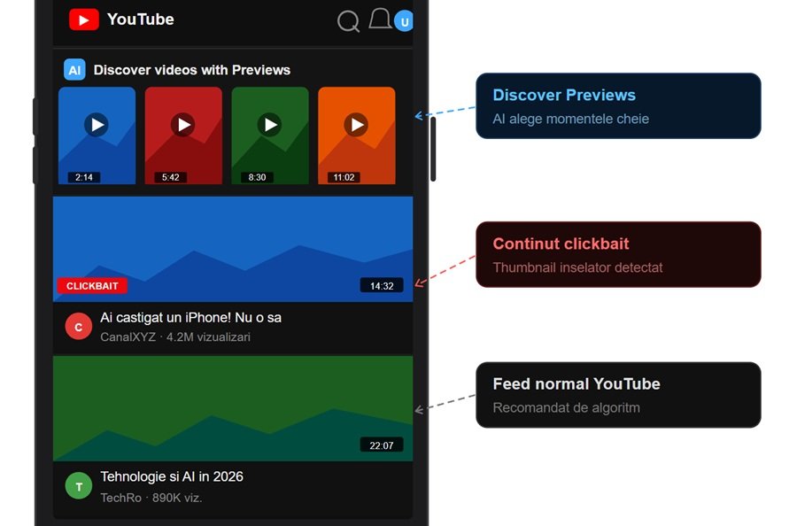 YouTube testează ai pentru a combate clickbait-ul