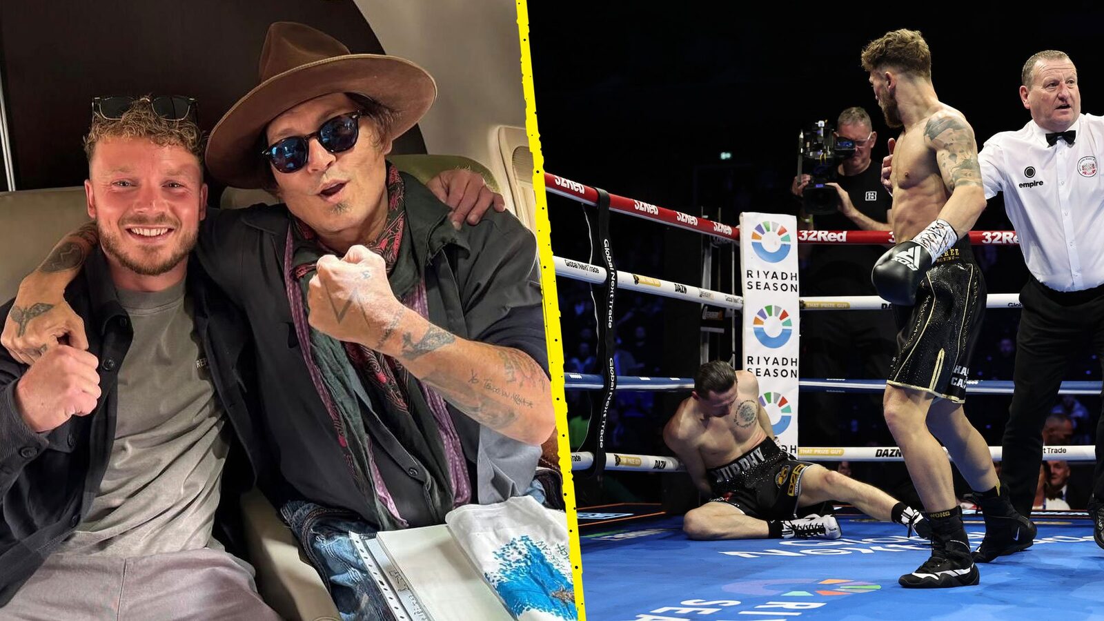 Boxer who trains actor Johnny Depp flattens rival in ferocious first-round KO on Moses Itauma card