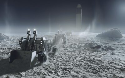 Un excavator electric pentru Lună: de la concept la demonstrație practică O companie americană a prezentat un prototip funcțional al unui excavator electric proiectat pentru a opera pe Lună