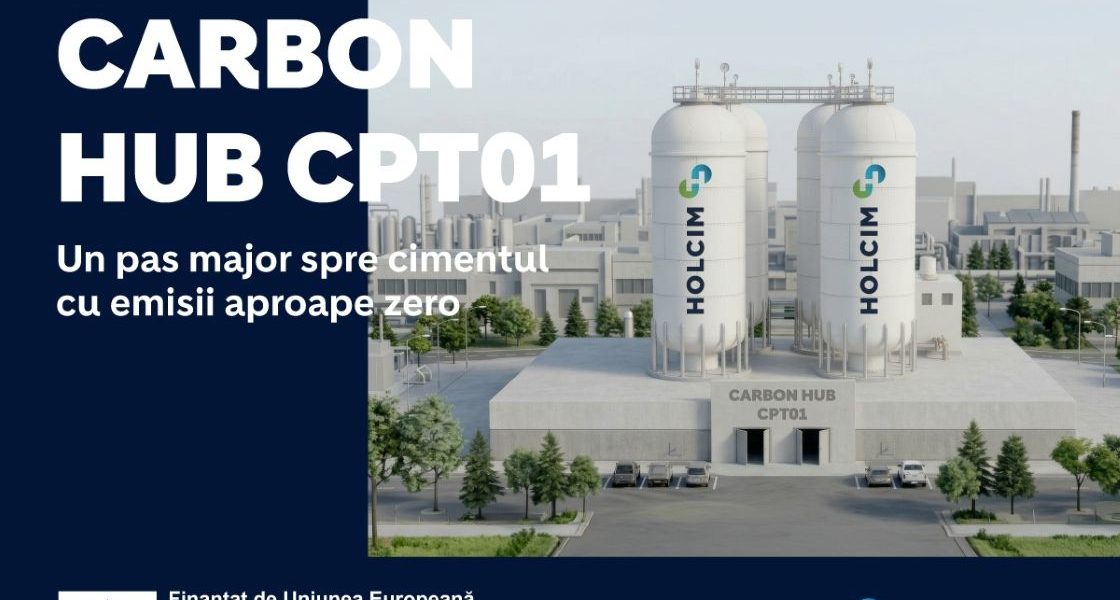 Holcim România demarează un proiect major de captare și stocare a carbonului Holcim România a primit finanțare de la Uniunea Europeană pentru proiectul Carbon Hub CPT01, o inițiativă inovatoare de captare și stocare a emisiilor de carbon