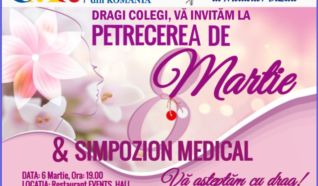 Colegiul Medicilor Buzău organizează o petrecere dedicată femeilor medic cu ocazia Zilei de 8 Martie