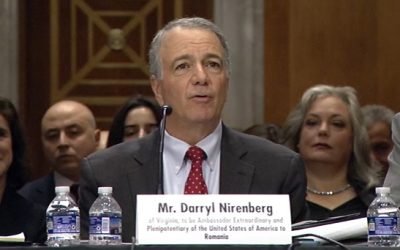 Noul ambasador american, primit la Cotroceni Darryl Nirenberg, noul ambasador al Statelor Unite ale Americii în România, va fi primit oficial marți, 3 martie, la Palatul Cotroceni