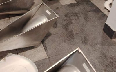 Imagini Cluj Arena: Fanii CFR au lăsat dezastru după meci