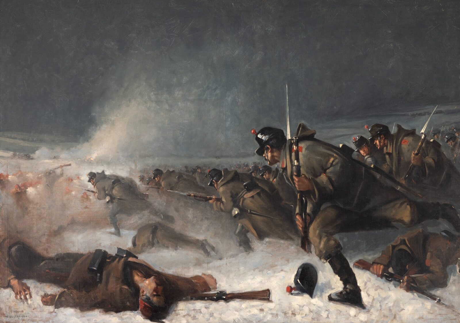 „Atacul de la Smârdan” de Nicolae Grigorescu, replică de Emilian Lăzărescu, scoasă la licitație