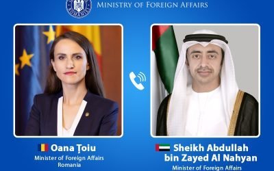 Dialog la nivel înalt pentru românii blocați în Emirate Ministrul român de Externe, Oana Țoiu, a discutat luni seara cu șeicul Abdullah bin Zayed Al Nahyan, omologul său din Emiratele Arabe Unite, despre situația cetățenilor români blocați în Dubai și Abu Dhabi