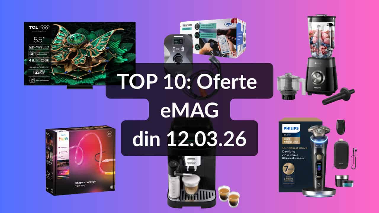 eMAG Genius Days: Oferte la aparate de bărbierit, stații de încărcare și televizoare eMAG derulează în această perioadă promoțiile Genius Days, cu reduceri semnificative la o gamă variată de produse