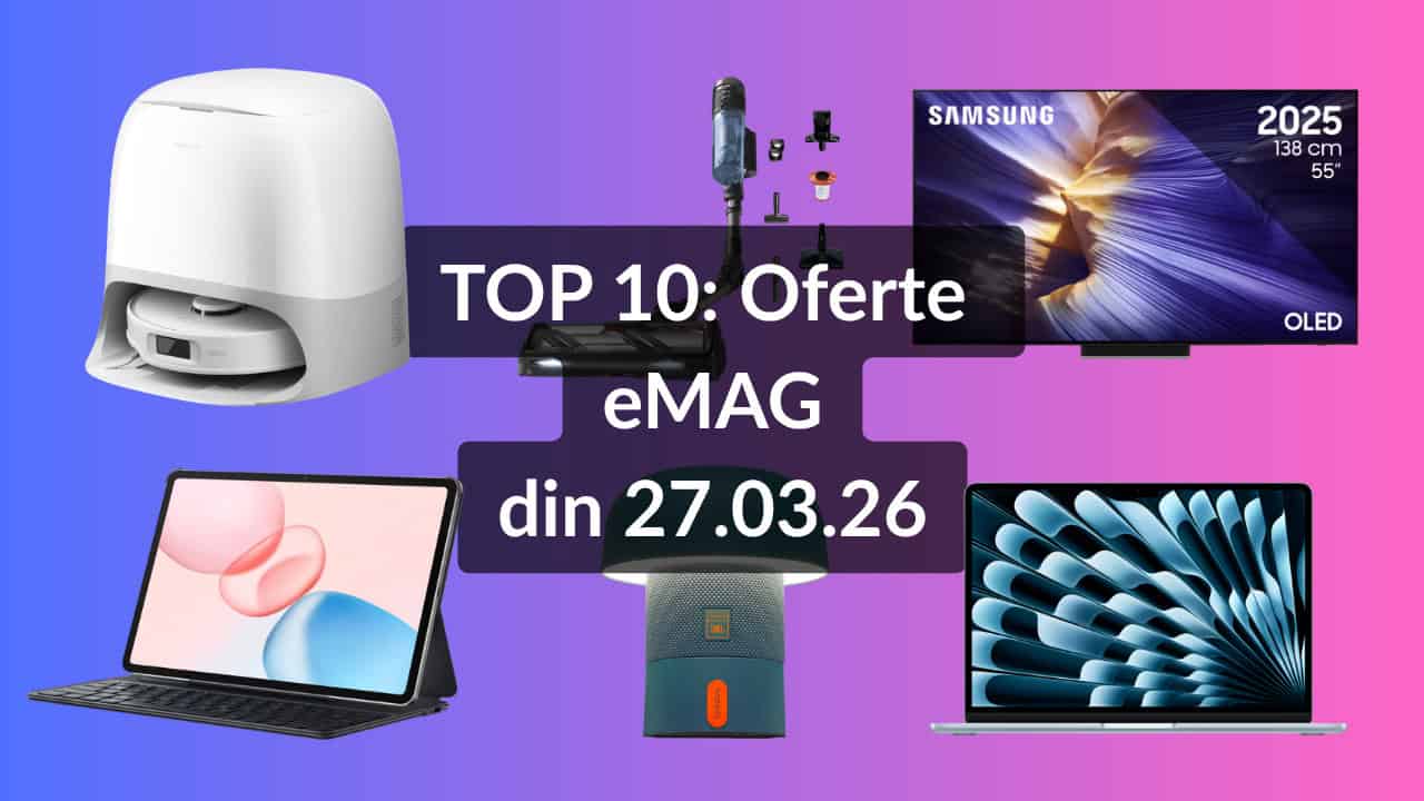 eMAG: Oferte la aspiratoare, boxe, tablete și laptopuri, cu reduceri speciale eMAG derulează în această perioadă o serie de promoții la o gamă variată de produse, de la electrocasnice mici și mari, până la gadgeturi și electronice