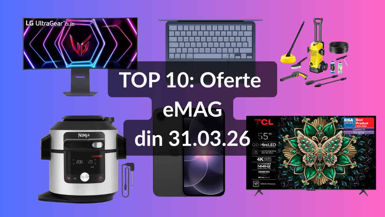 EMAG: Tv mini led, macbook, karcher și oferte pe 31 martie