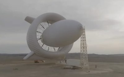 O companie chineză a testat cu succes o turbină eoliană zburătoare, de mărimea unui dirijabil, capabilă să genereze electricitate