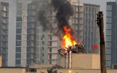 Ambasada americană din Bagdad, ținta unui atac; Washingtonul își somează cetățenii să părăsească Irakul Ambasada Statelor Unite ale Americii din Bagdad a fost atacată sâmbătă, la scurt timp după ce în capitala irakiană au avut loc lovituri aeriene împotriva unui grup armat pro-iranian