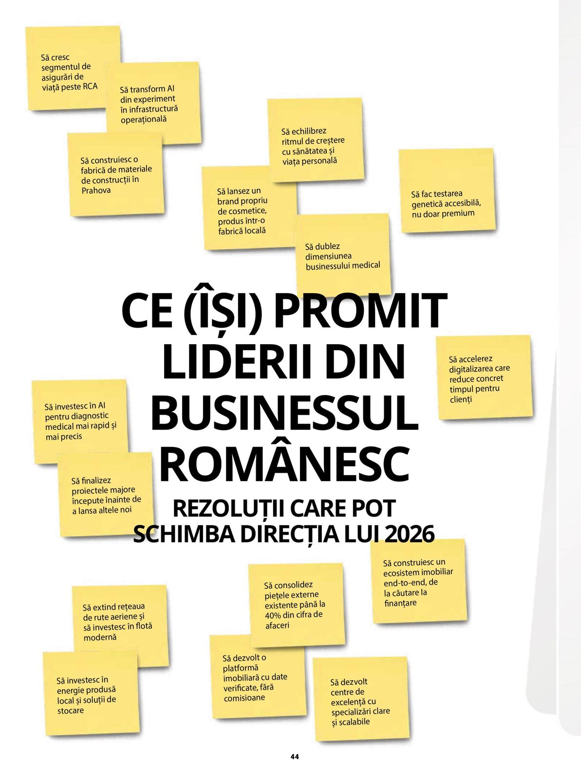 Business magazin: Ce promit liderii români de afaceri pentru 2026