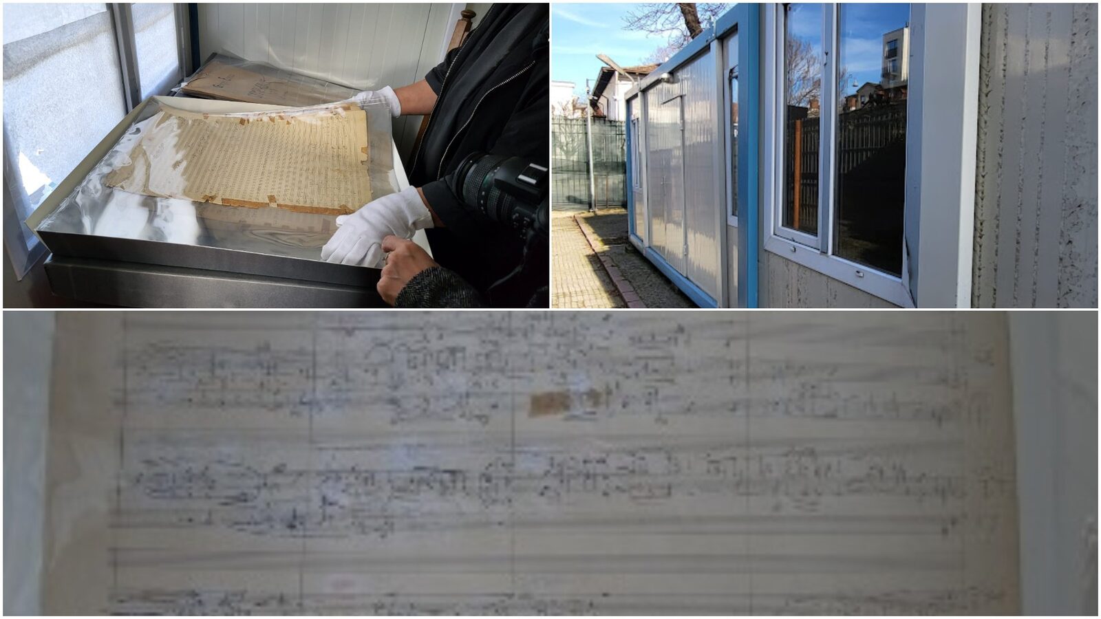 Manuscriselor lui George Enescu, păstrate în condiții improprii: experții recomandă mutarea urgentă Manuscrisele și alte bunuri de patrimoniu ale lui George Enescu, clasate la categoria tezaur, au fost depozitate în containere în curtea Muzeului Enescu din București