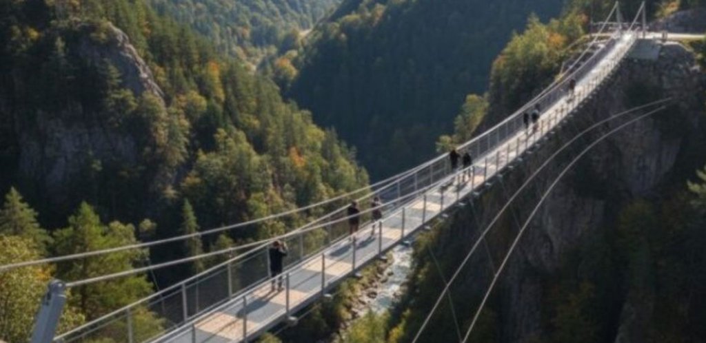 România va avea cel mai înalt pod suspendat pentru pietoni din Europa Comuna Parva din județul Bistrița-Năsăud va găzdui cel mai înalt pod pietonal suspendat din Europa