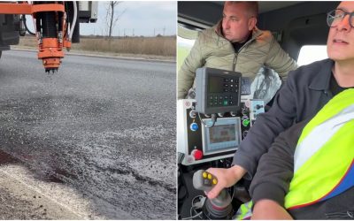 Gropile din județ, reparate cu ajutorul unui joystick