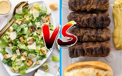 Salată caesar vs. Mici cu pâine: Comparație calorică
