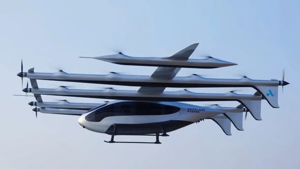 Un „taxi zburător” chinezesc pentru 10 persoane a trecut cu succes primul test de zbor O aeronavă electrică cu decolare și aterizare verticală (eVTOL), capabilă să transporte până la 10 pasageri, a trecut cu succes primul test de zbor în China