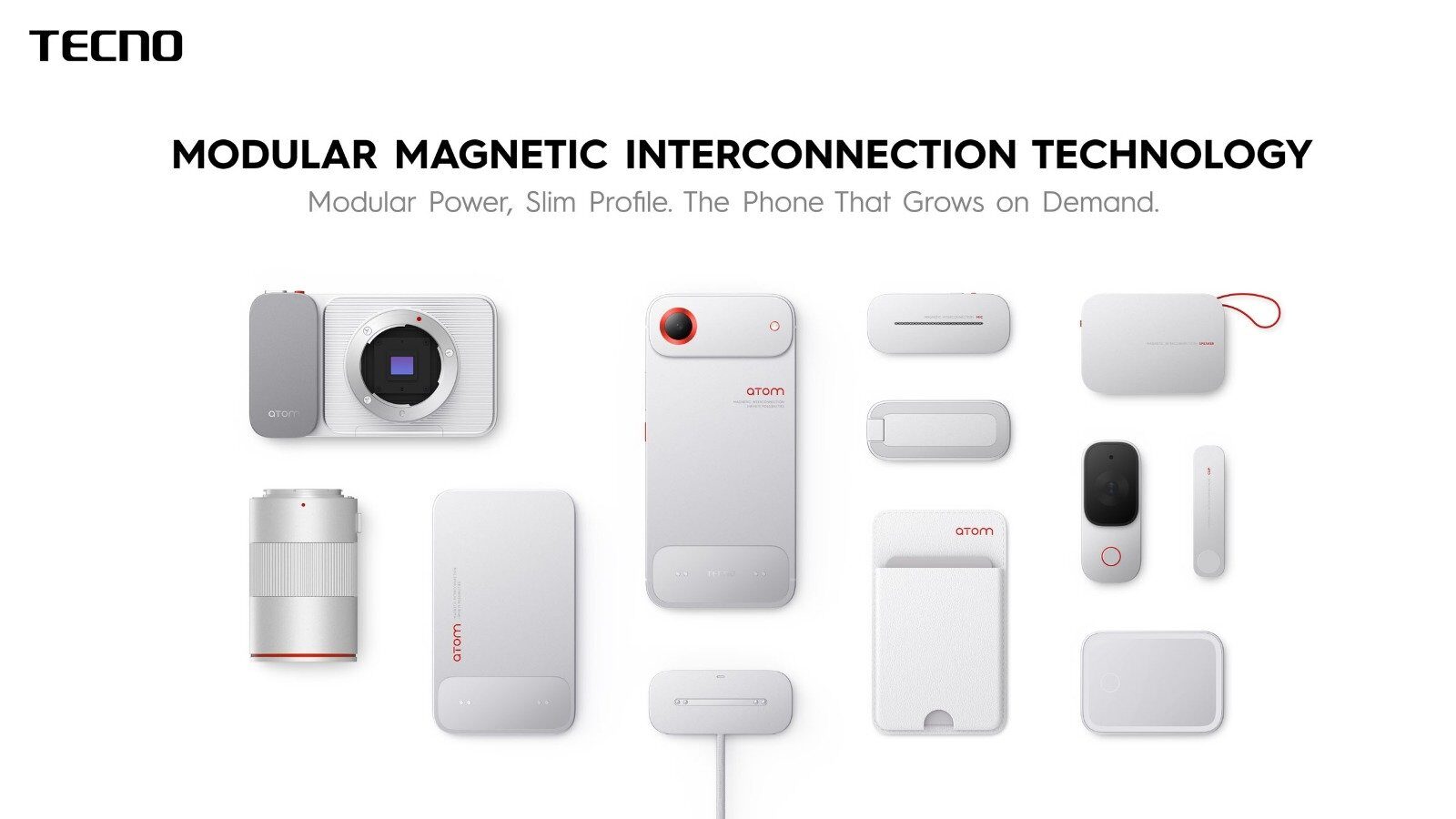 Tecno lansează conceptul de telefon modular ultra-subțire, cu atașare magnetică.