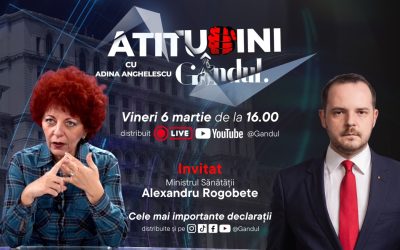 Noua emisiune „Atitudini” de la Gândul, cu Adina Anghelescu, debutează vineri Gândul lansează o nouă emisiune, intitulată „Atitudini”, care va aborda subiecte de actualitate și de interes major pentru societate