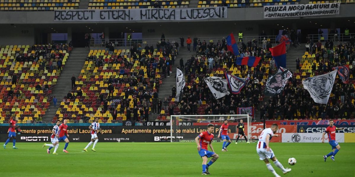 Momente jenante la FCSB – Oțelul: Gestul care a umbrit omagiul lui Mircea Lucescu