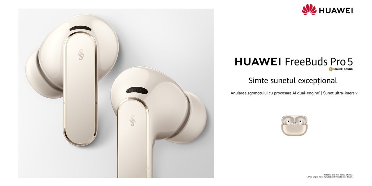 FreeBuds Pro 5: Huawei promite sunet perfect, indiferent de zgomot (P)