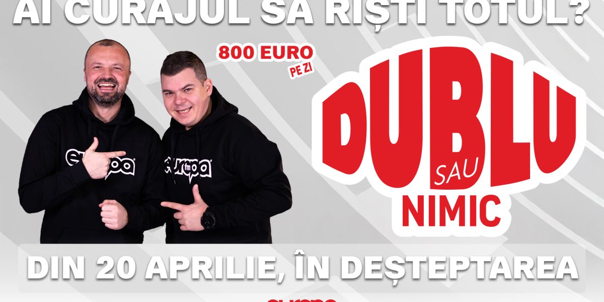 Reîncepe „Dublu sau Nimic”! Emisiunea revine la Europa FM