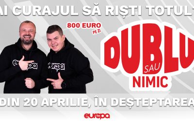 Reîncepe „Dublu sau Nimic”! Emisiunea revine la Europa FM