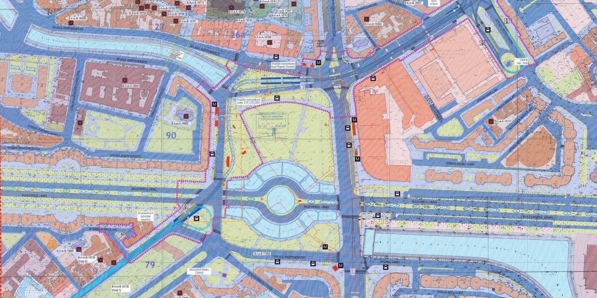 Hartă: Nodul din Piața Unirii, avizat de MApN, SRI și STS