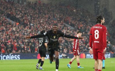 Dembele, recital la Liverpool: PSG în semifinalele Champions League