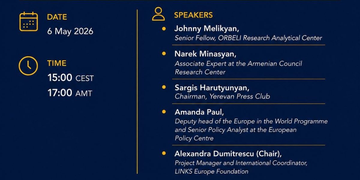 LINKS Europe Webinar: Armenia between a historic summit and a crucial election