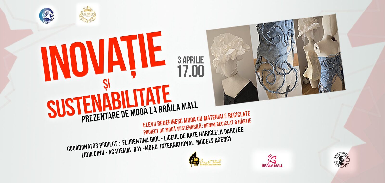 Brăila: Elevi pasionați de modă, show sustenabil la mall, în „săptămâna verde”