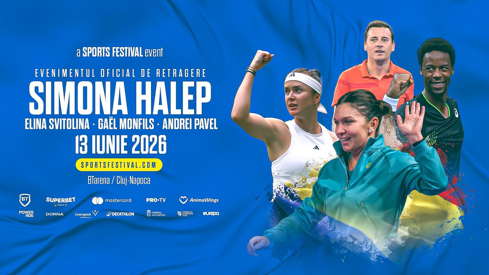 Simona Halep își încheie cariera de tenis la Cluj-Napoca, în 2026 Simona Halep, una dintre cele mai mari sportive ale României, își va încheia cariera de tenis profesionist la Sports Festival 2026