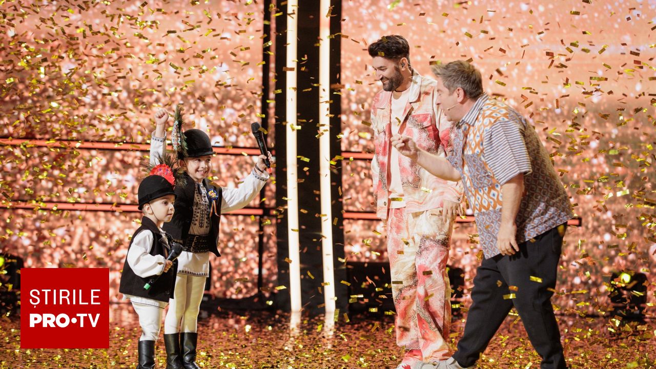 Doi frați de 3 și 7 ani au ridicat publicul în picioare aseară la Românii au talent. Ediția a fost lider absolut de audiență