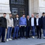 Dragoș Petrescu (City Grill) și Radu Savopol (5 to go), la discuții cu Ciucu despre terase