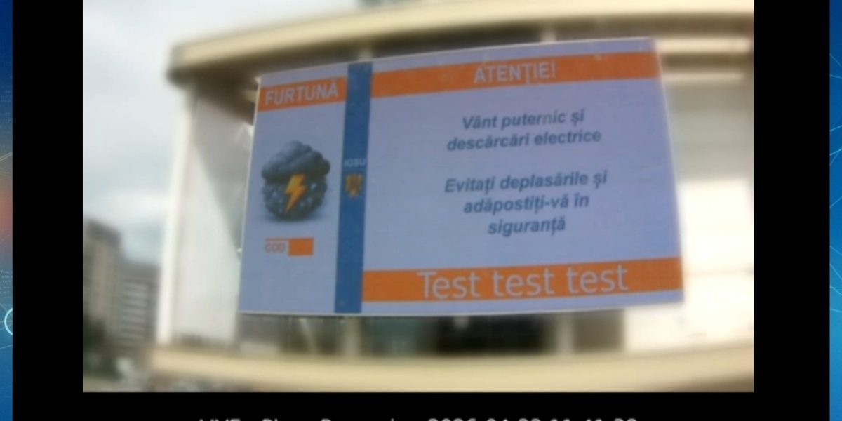 Alerte, în minute, pe panourile din București și 17 orașe