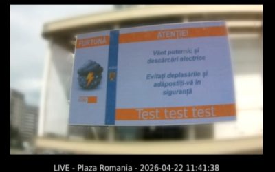 Alerte, în minute, pe panourile din București și 17 orașe