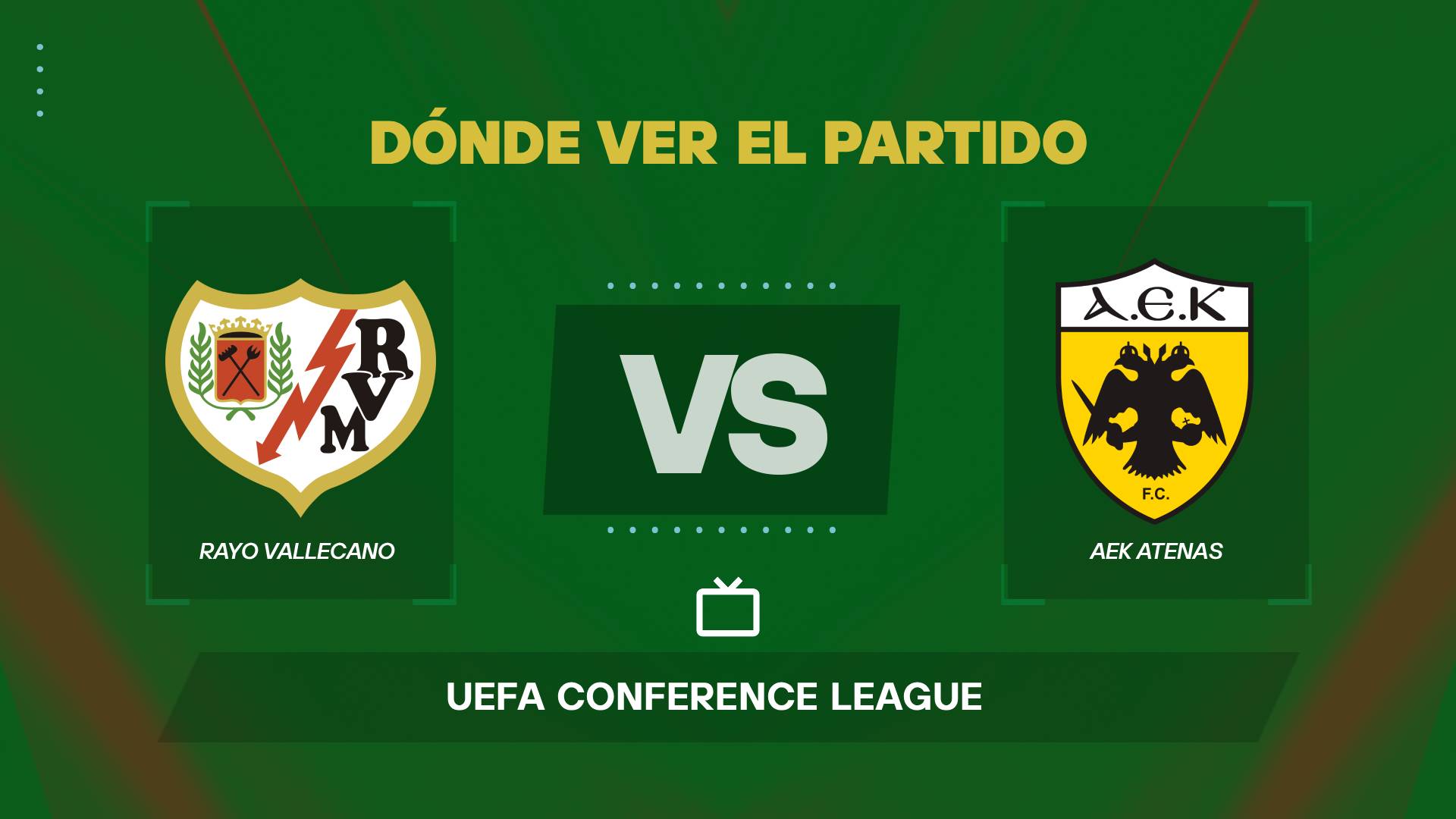 Rayo Vallecano și AEK Atena se întâlnesc în lupta pentru un loc în semifinalele Conference League Meciul tur din sferturile de finală ale UEFA Conference League, dintre Rayo Vallecano și AEK Atena, va avea loc joi, 9 aprilie 2026, pe stadionul Vallecas din Madrid