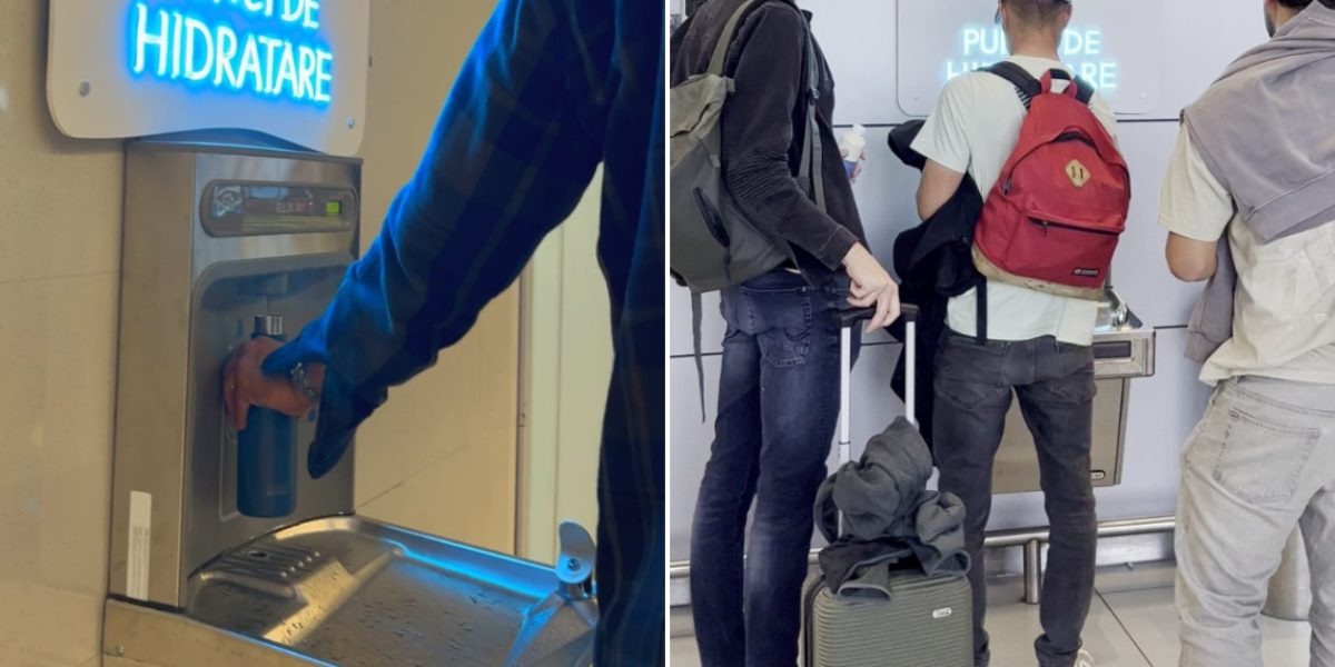 Zece automate cu apă potabilă, montate în aeroporturile Otopeni și Băneasa