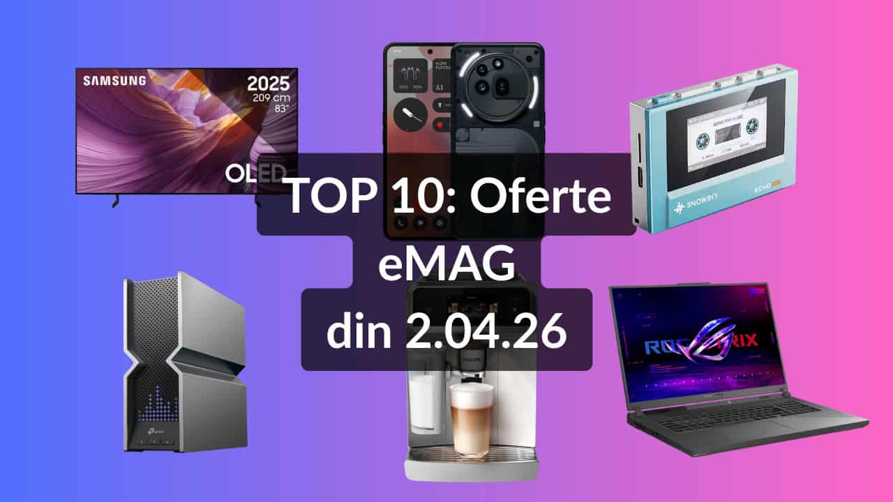 eMAG Oferă Reduceri la o Gamă Largă de Produse, de la Laptopuri de Gaming la Electrocasnice Platforma eMAG prezintă astăzi o selecție de oferte speciale, incluzând o varietate de produse electronice și electrocasnice
