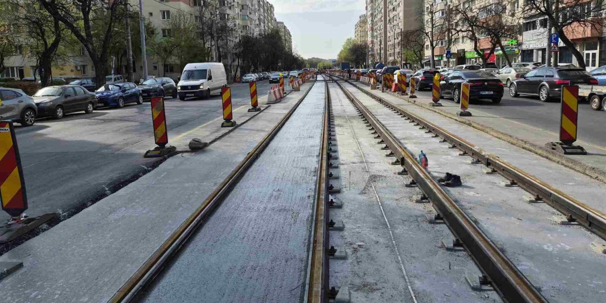 București: Tramvaiele revin pe Chișinău și Basarabia, șine modernizate