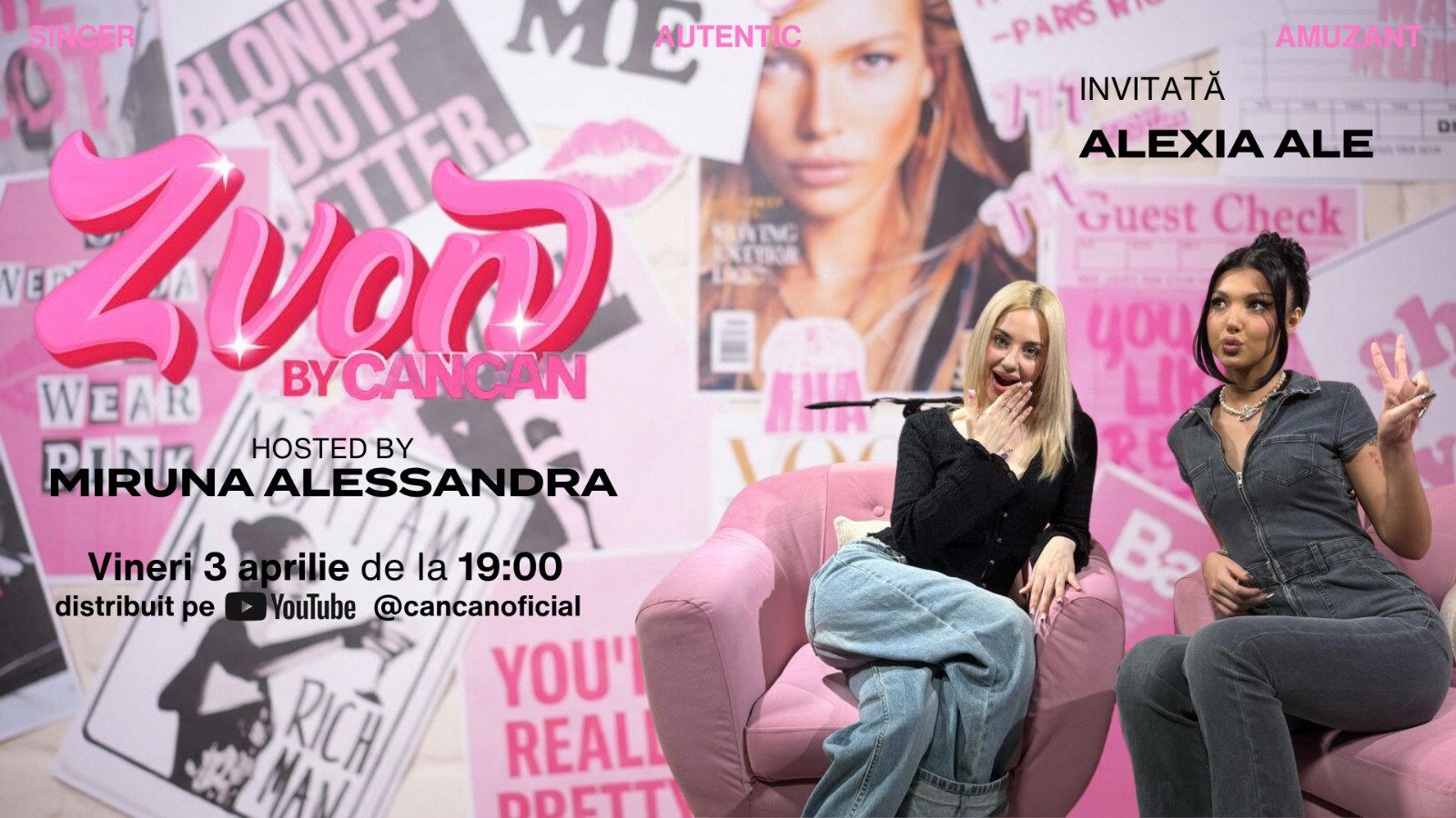 Alexia Ale, prezentă la „Zvon de azi” – O discuție despre viața din spatele ecranelor București – Fanii Alexiei Ale au ocazia să o cunoască mai bine vineri, 3 aprilie, de la ora 19:00