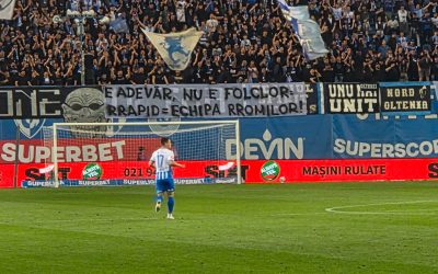 Rasiștii din Peluză: Scandări xenofobe la meciul Craiova – Rapid