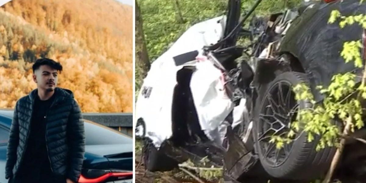 Accident violent în Snagov: Au rupt copacul cu mașina, la 140 km/h!